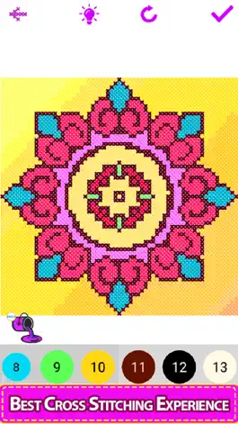 Game screenshot Mandala Cross Stitch Coloring hack