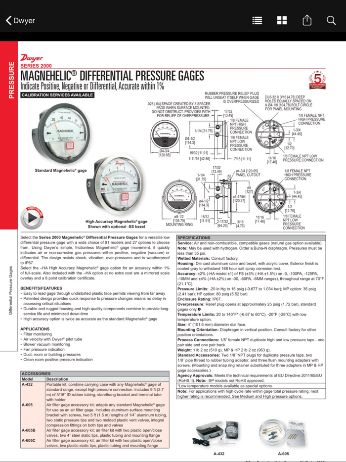 Dwyer Instruments Catalogs