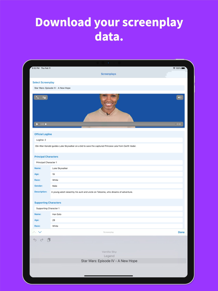Screenplay App - Screenwriting