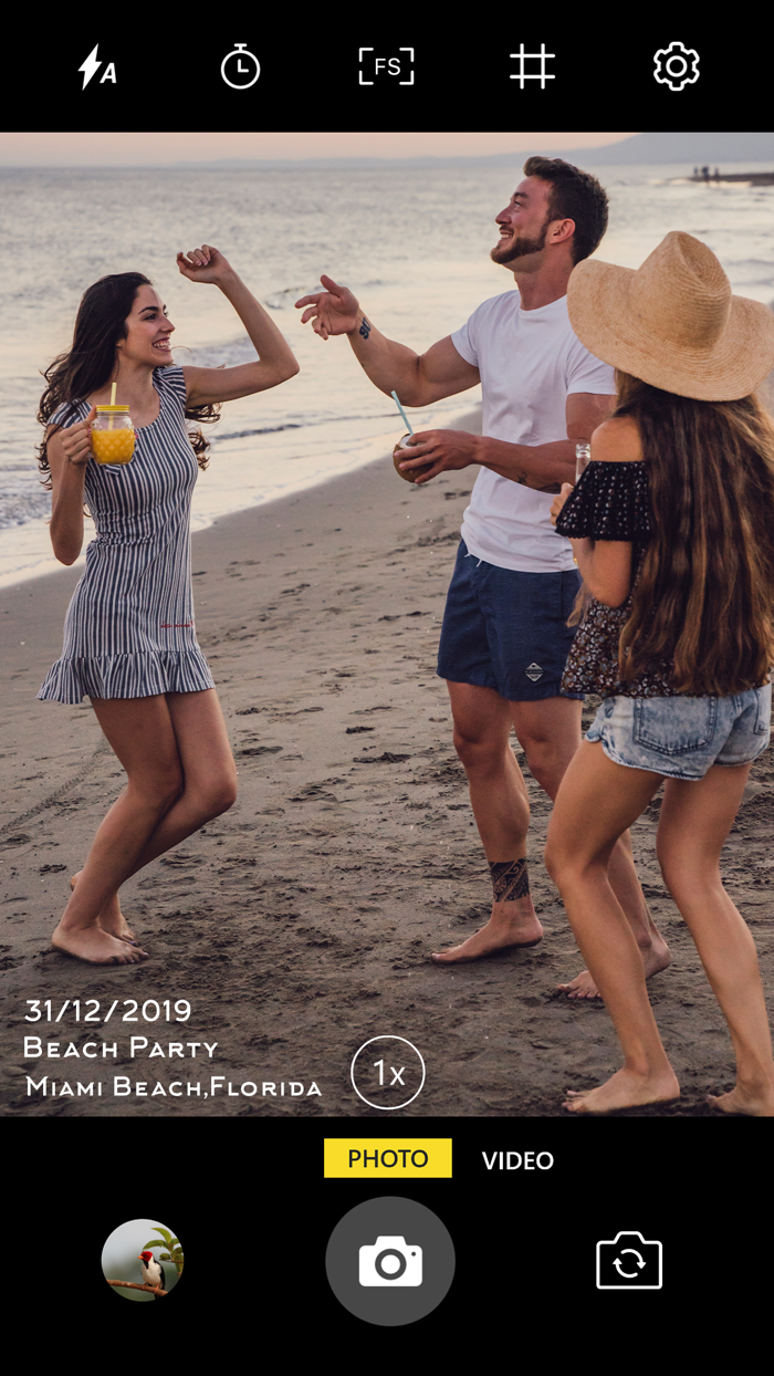 Auto Stamper Stamps on photos