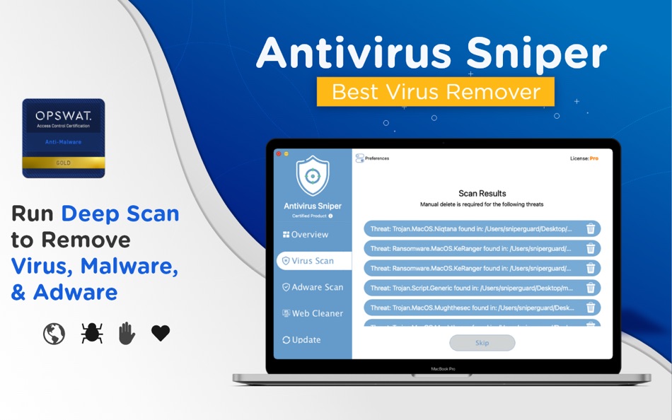 #2. Antivirus Sniper: Virus Scan (macOS) Podle: SniperGuard LTD