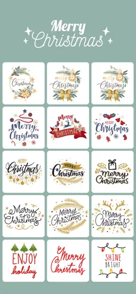 Game screenshot Typography Card MerryChristmas apk