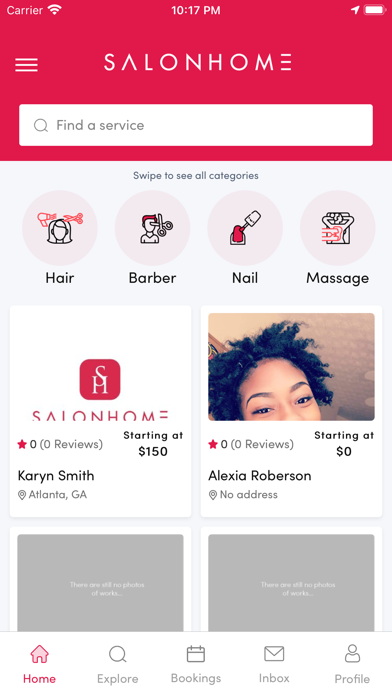 SalonHome – Salon Booking Screenshot