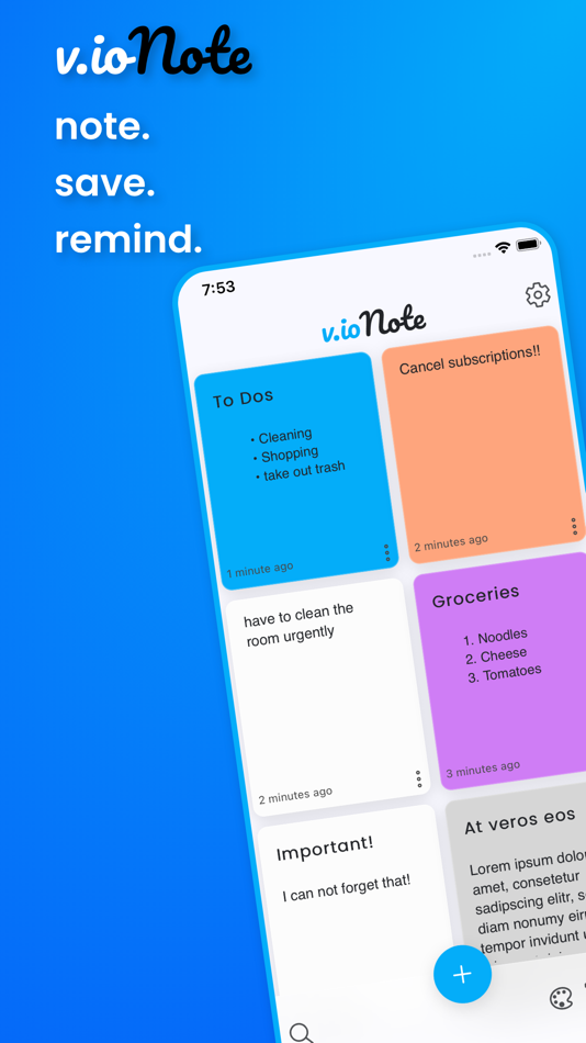 #1. v.ioNote - notes and reminders (iOS) 由: vulper.io UG (haftungsbeschrankt)
