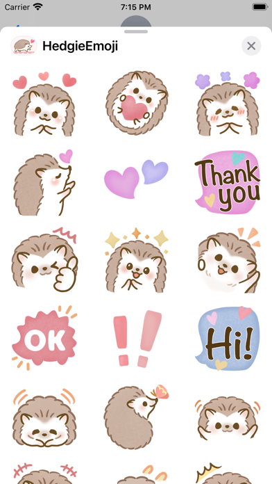 Fluffy Hedgehog’s Emoji Screenshot