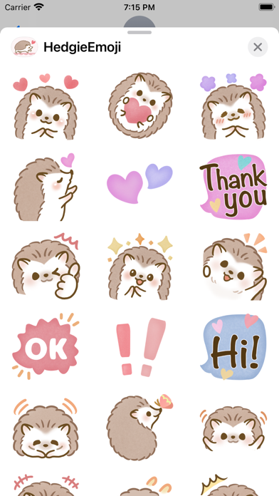 Fluffy Hedgehog’s Emojiのおすすめ画像2