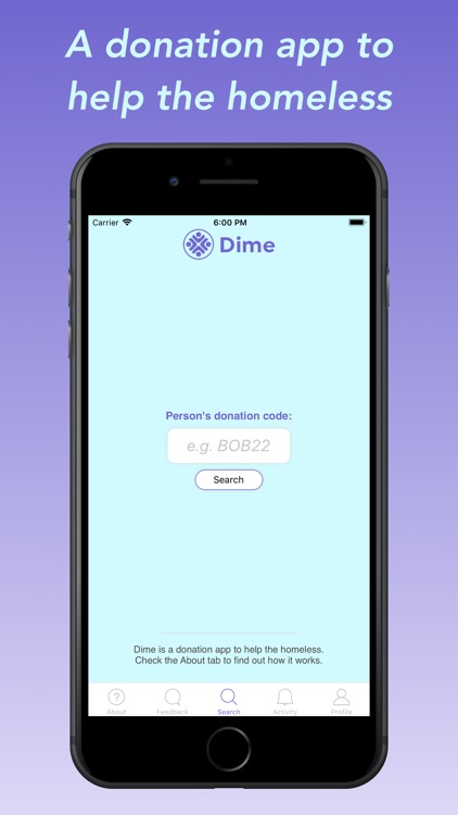 Dime - help the homeless