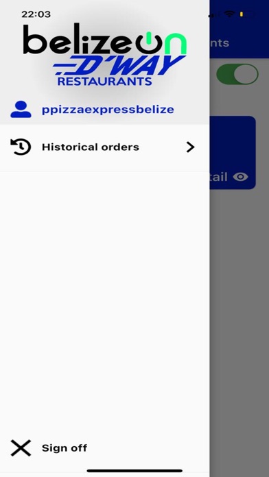 BelizeON D'Way Restaurant Screenshot