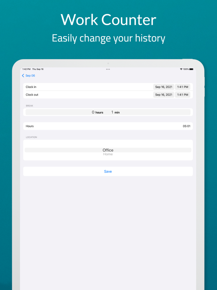 Work Counter Hours Tracker