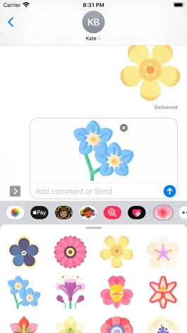 Game screenshot Flowers Stickers Pack Plus apk