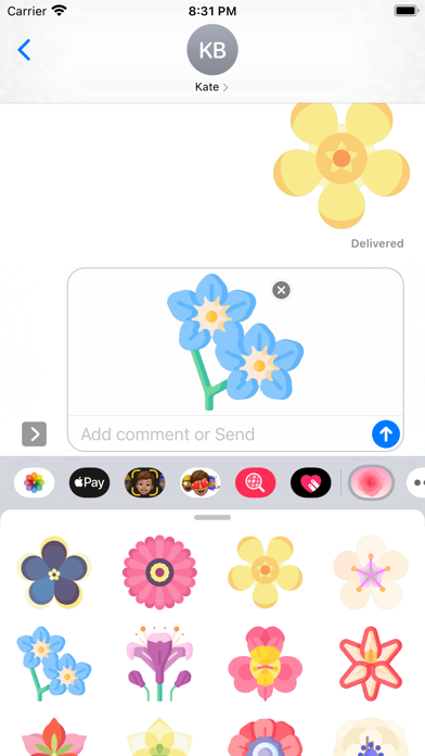Flowers Stickers Pack Plus Screenshot