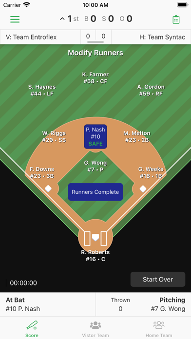 DiamondKast Scoring App Screenshot