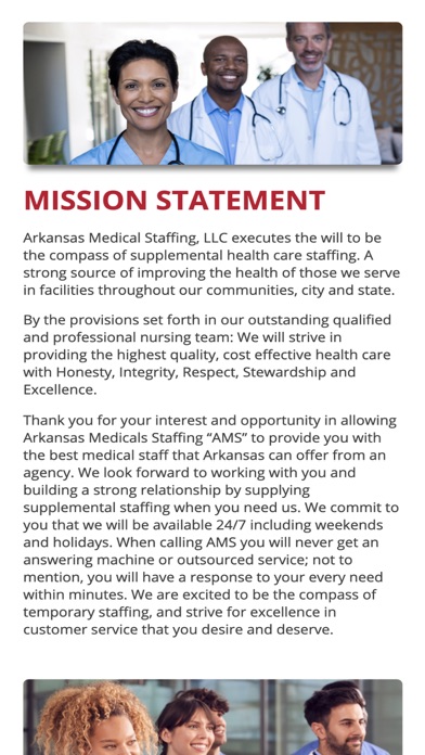 Arkansas Medical Staffing Screenshot