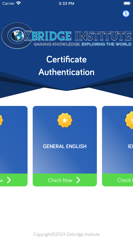 #3. Oxbridge Institute Certificate (iOS) 由: Oxbridge Technology