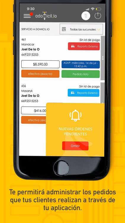 Logística aDomicil.io