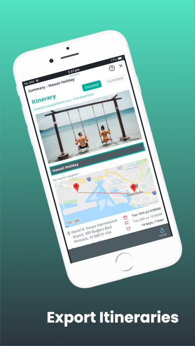 Lyfshort Trip Organizer Screenshot