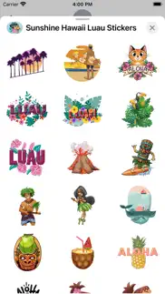 sunshine hawaii luau stickers iphone screenshot 2