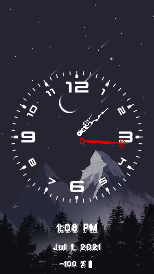 #8. OLEDX Analog BigClock-Pendulum (iOS) 由: Mamoona Yasin