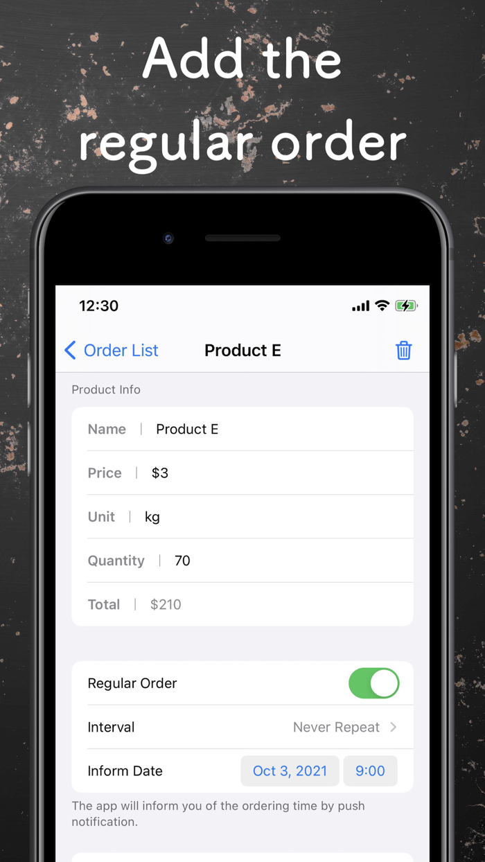 Order List - works with Mail