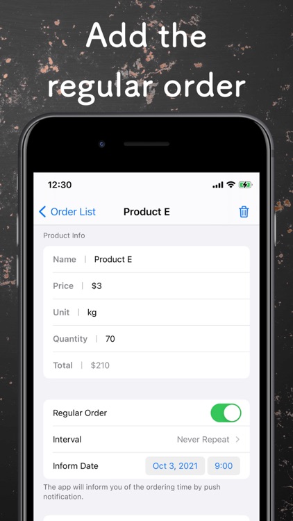 Order List - works with Mail