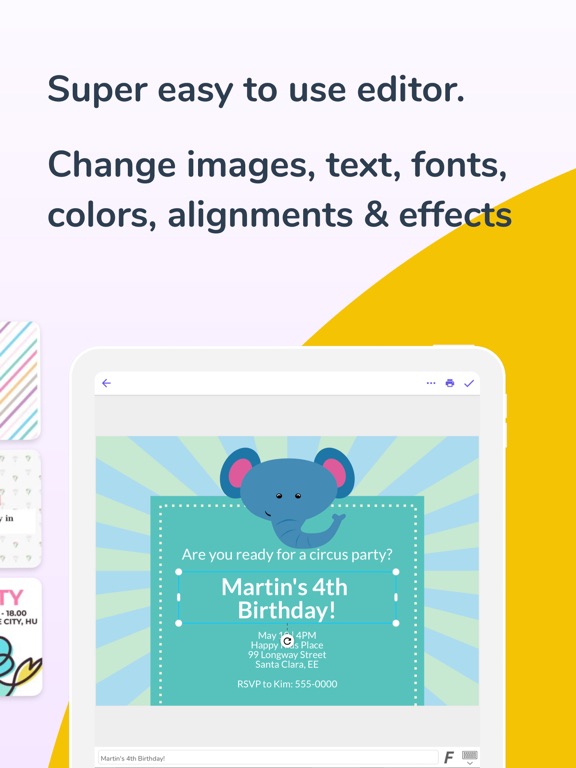 Invitation Maker by Desygner iPad screenshot