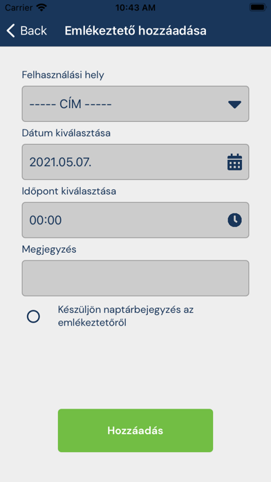 MIVÍZ applikáció Screenshot