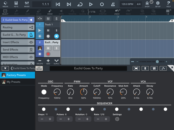 Euclid Goes to Party AUv3 Bass