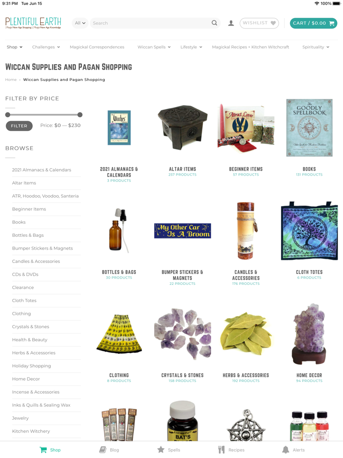 Plentiful Earth  Witch Store