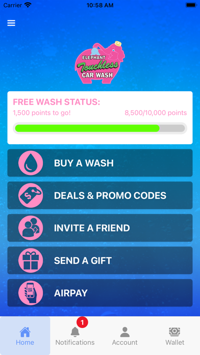Elephant Touchless Car Wash Screenshot
