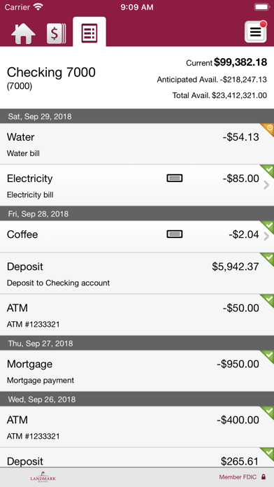 Landmark Bank Business Screenshot