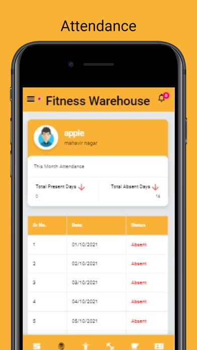 Fitness Warehouse Member Screenshot