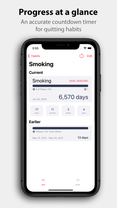 Quitter - Daily Habit Tracker Screenshot