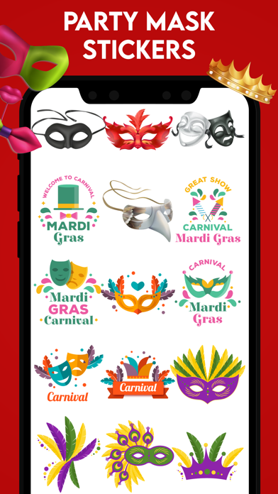 Party & Mask Stickers Screenshot