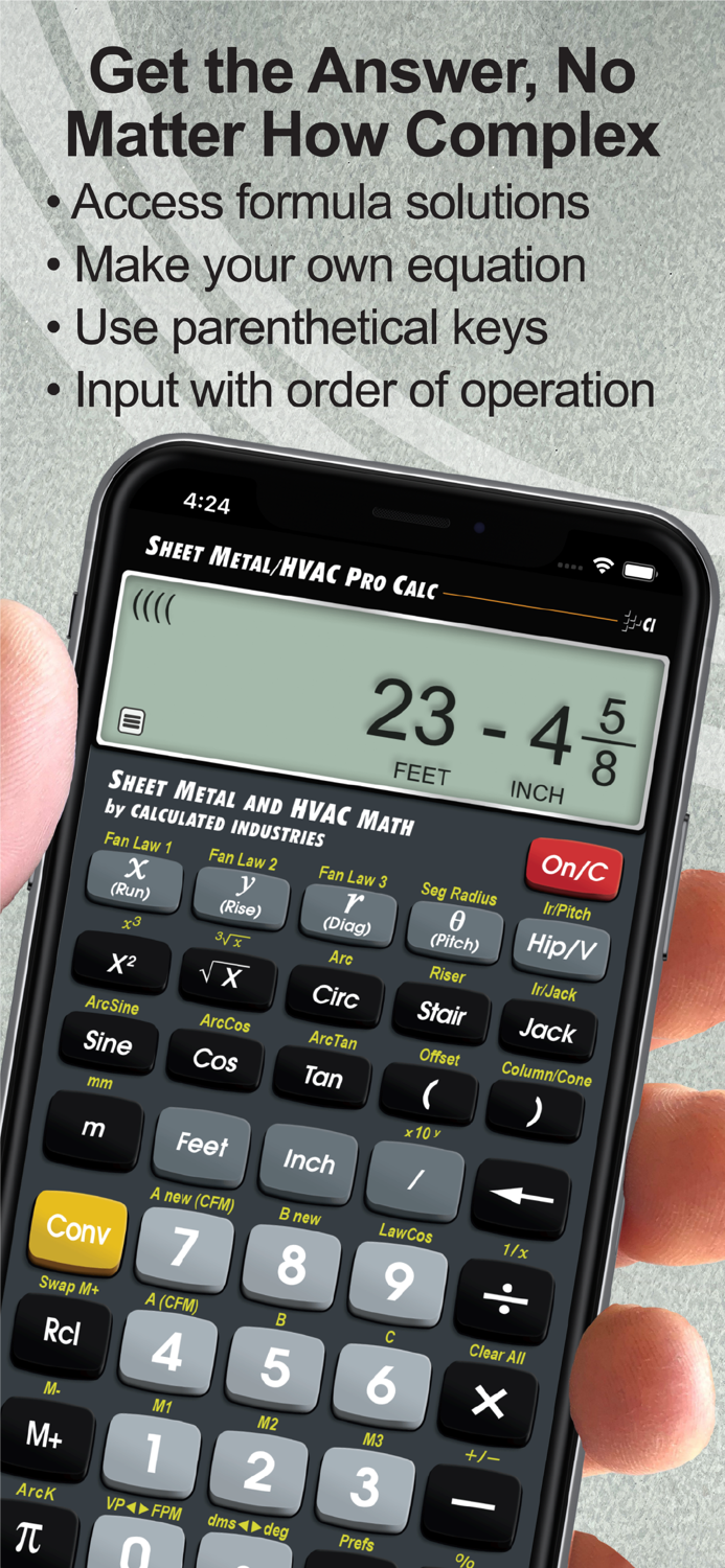 Sheet Metal HVAC Pro Math Calc