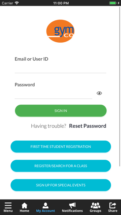 Gymco Screenshot