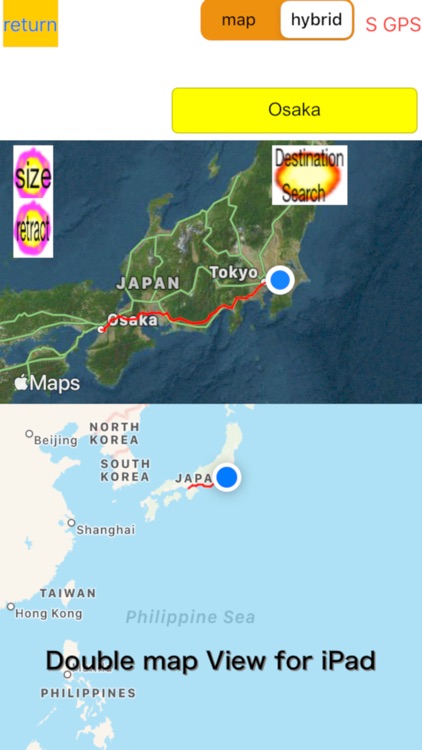 Double map,geomagnetic device