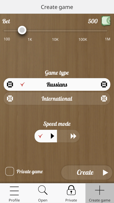 Checkers Online Game Screenshot
