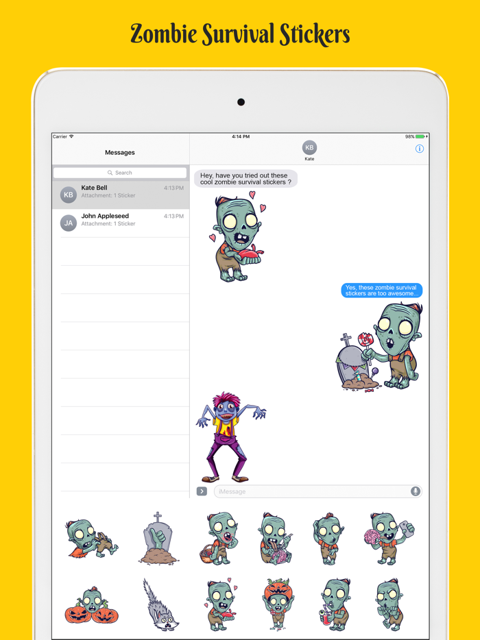 Zombie Survival Stickers