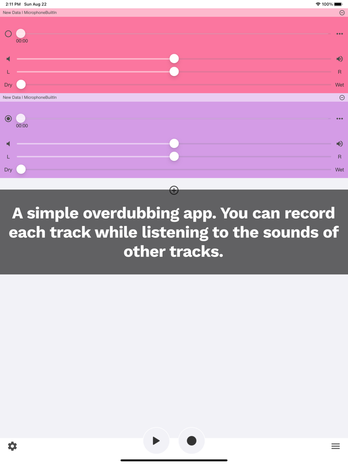 Overdubbing - EasyMixRecorder