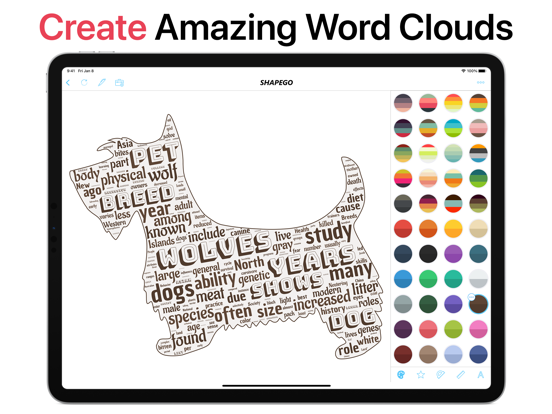 Screenshot #4 pour Shapego - Word Cloud Creator