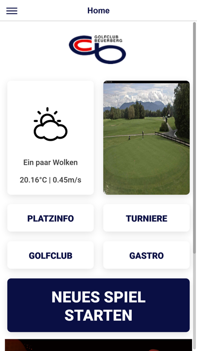 Clubapp GC Beuerberg Screenshot
