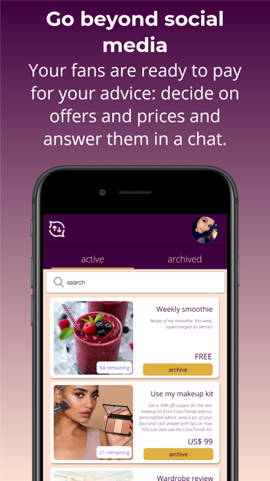 influencer one2one Screenshot