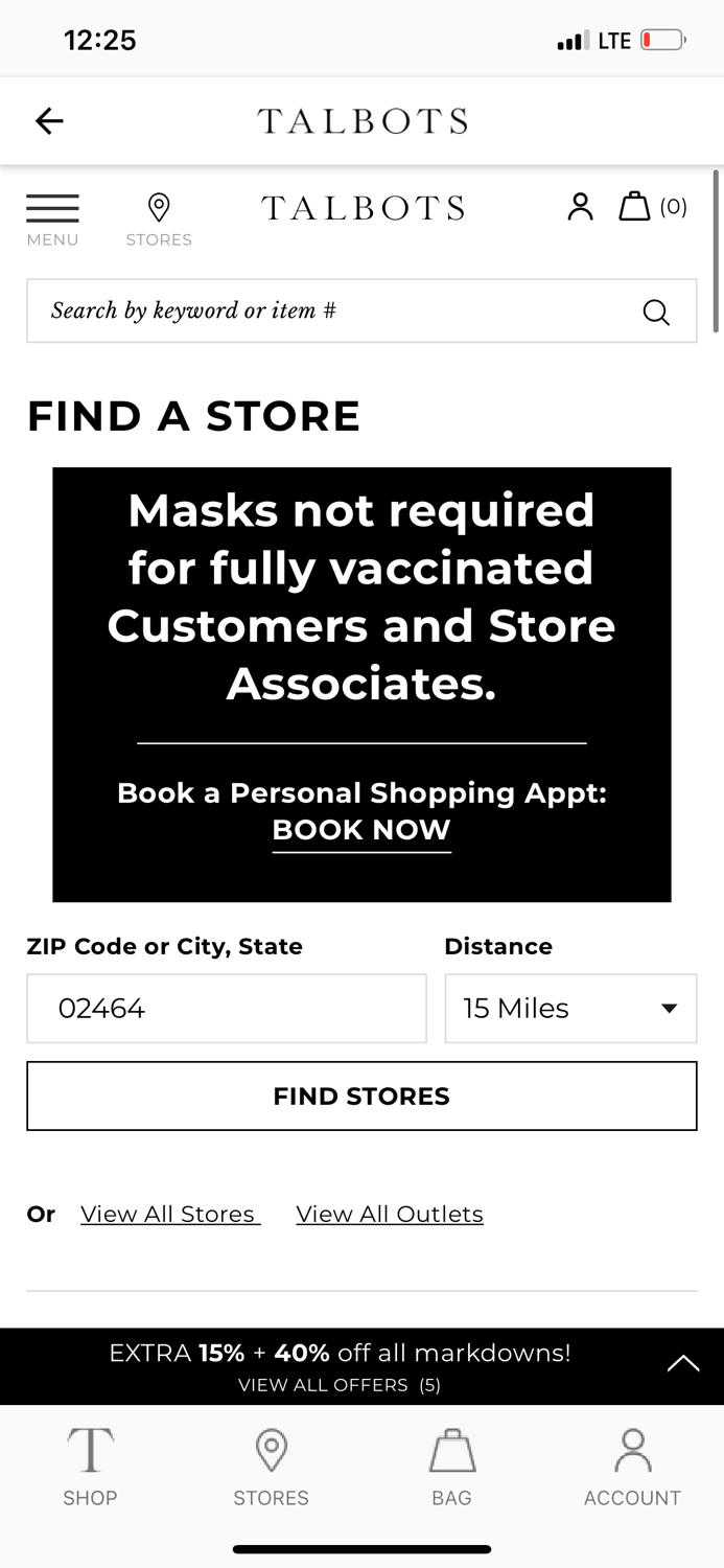 Talbots Womens Clothing