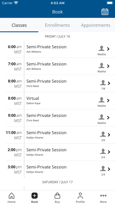 THP Scheduler Screenshot