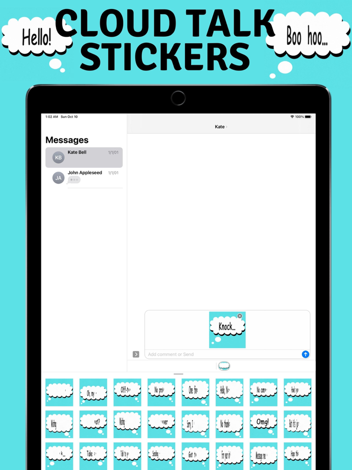 Cloud talk stickers
