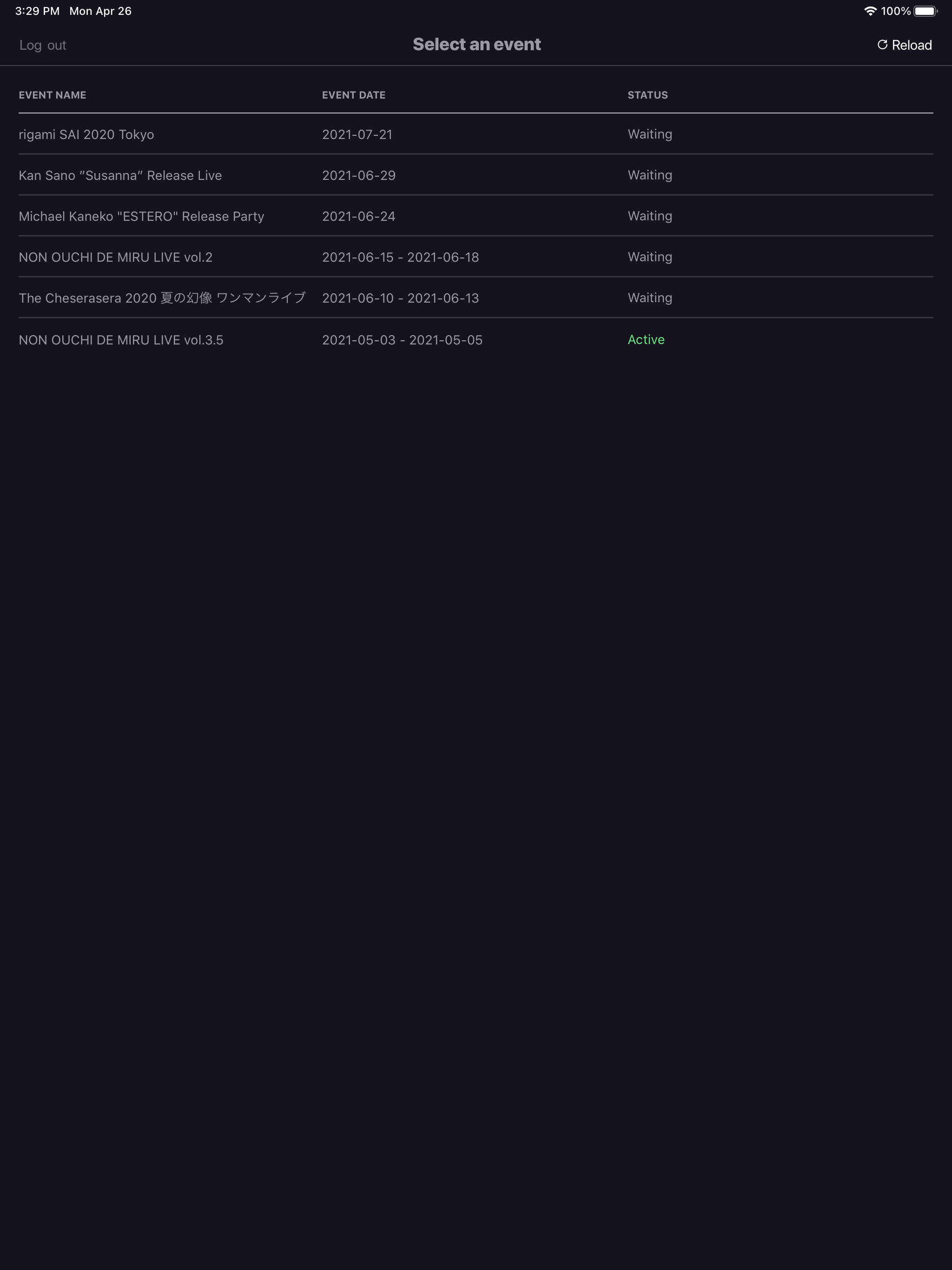Zaiko TicketGate
