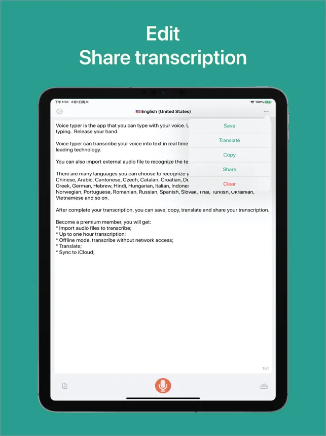 Voice Transcriber - Dictation4+_3