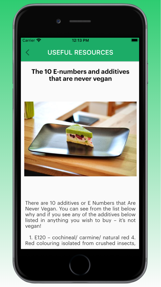 #3. Vegan Checker (iOS) Podle: Gullolakhon Anvarjonova