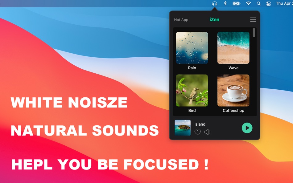 #1. iZen - White Noise (macOS) 由: 志勇 吴