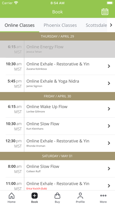 Metta Yoga Concierge Screenshot